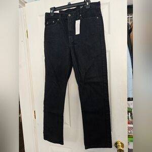 NWT George Men's Black Jeans Regular Fit Cotton For Comfort